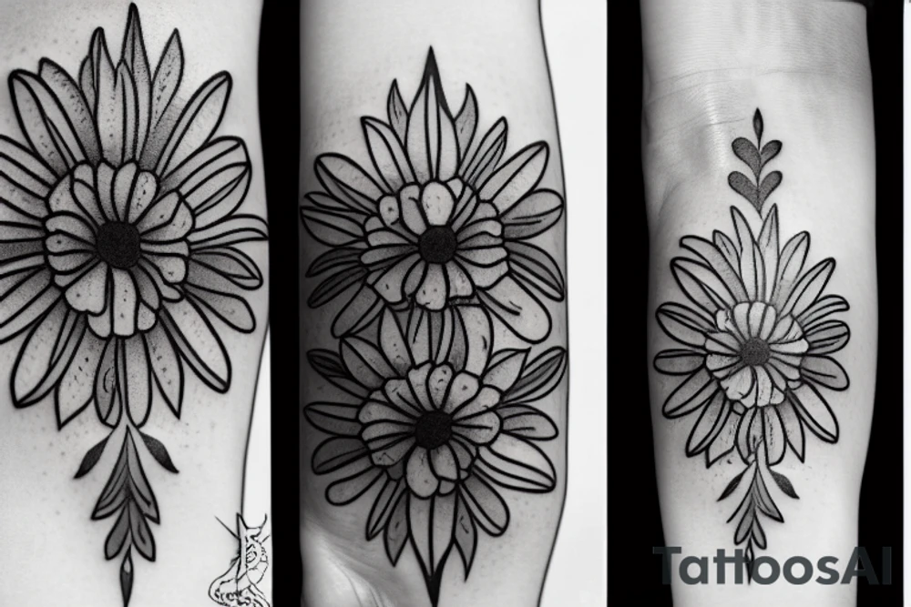 Black hand, flowers, рукав tattoo idea