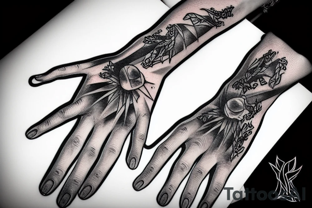 Black hand, узор, рукав tattoo idea