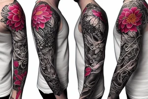 Floral sleeve tattoo idea