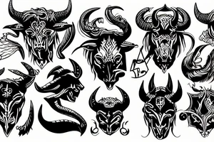 Devil riding a bull tattoo idea