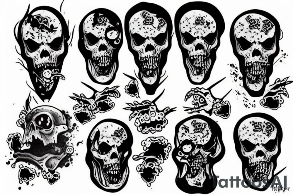 Grave
 zombie tattoo idea