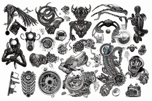 computer parts tattoo idea