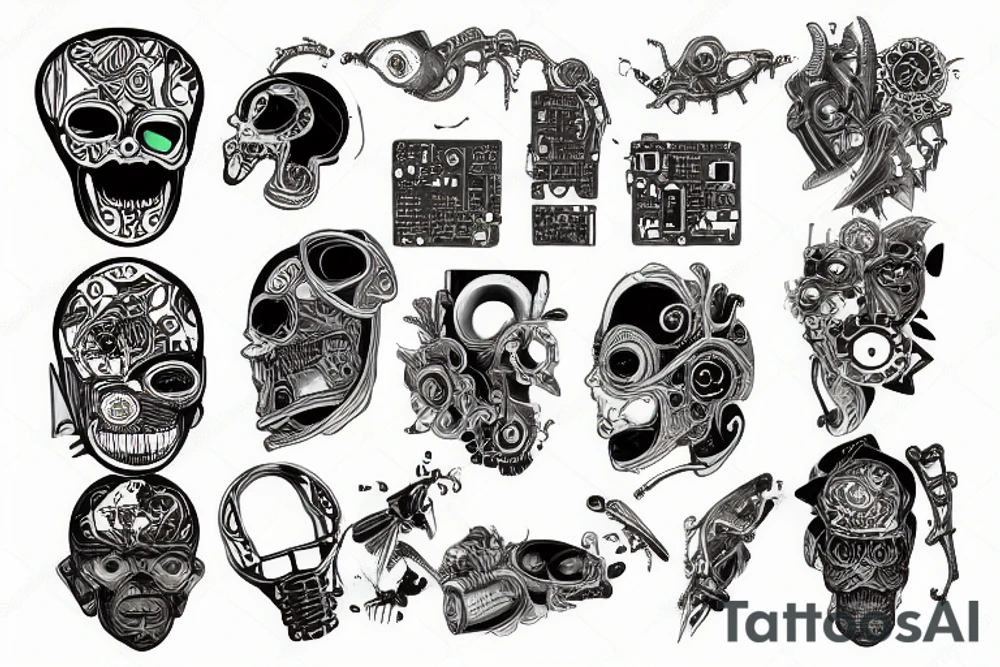 computer parts tattoo idea