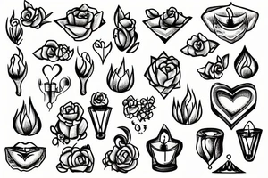 Stone wall candles tattoo idea