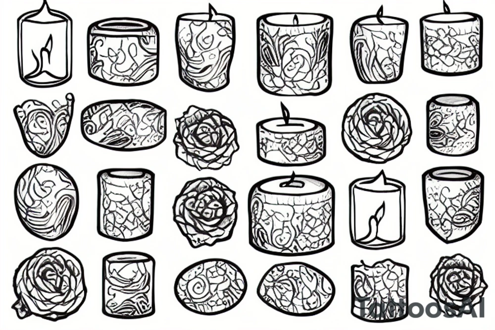 Stone wall candles tattoo idea
