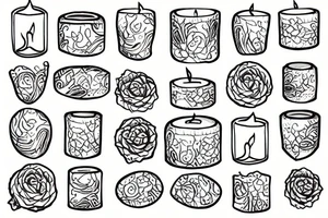 Stone wall candles tattoo idea