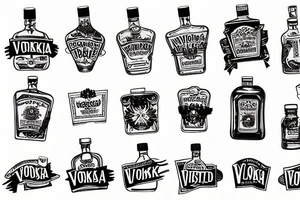 vodka label tattoo idea