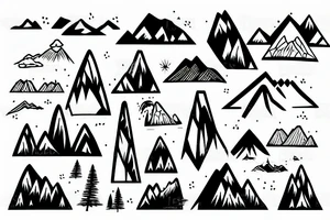 Mountain in South America with Shadow tattoo idea