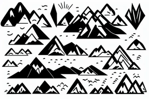 Mountain in South America with Shadow tattoo idea