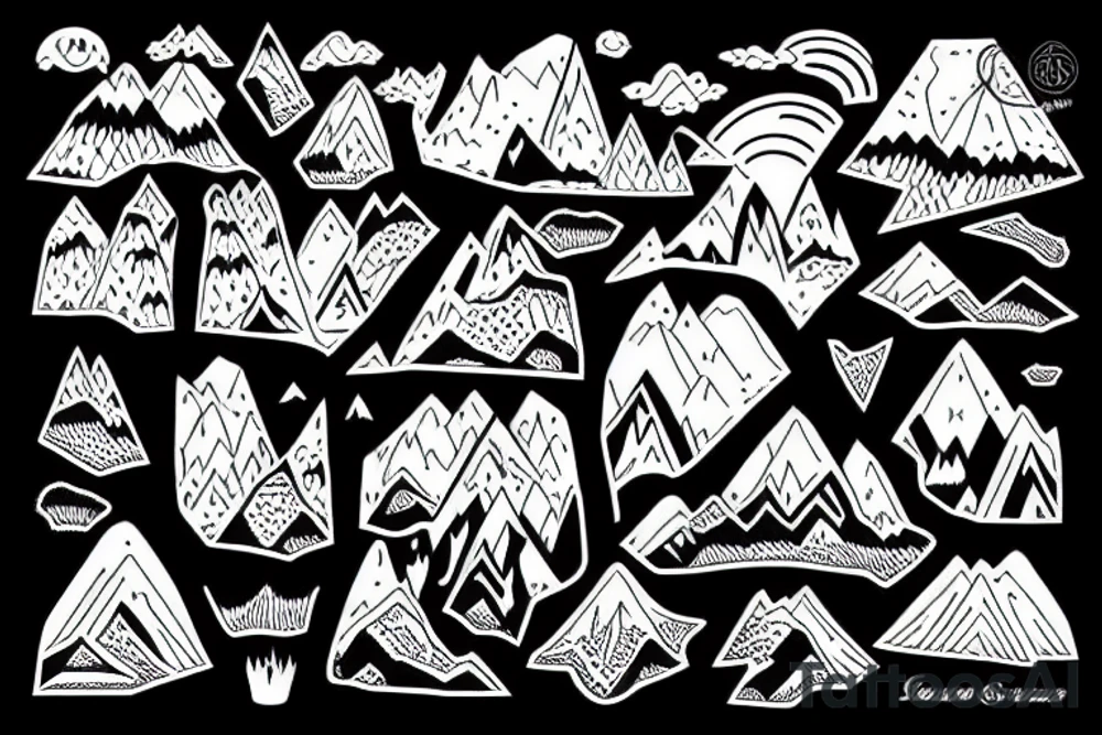 Mountain in South America with Shadow tattoo idea