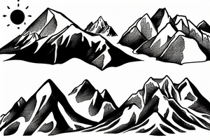 Mountain in South America with Shadow tattoo idea