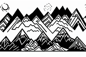 Mountains in South America with Shadow tattoo idea