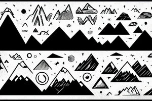 Mountains in South America with Shadow tattoo idea