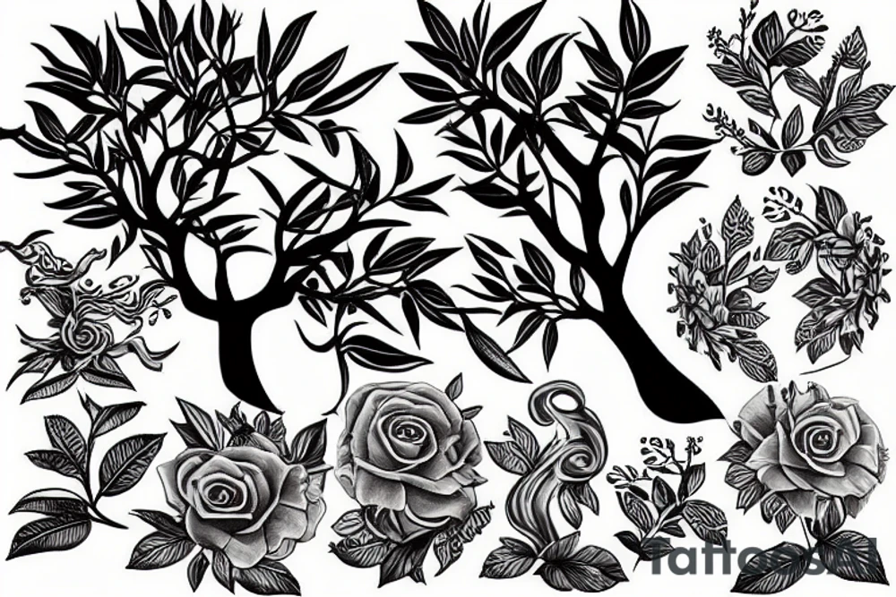Bay tree tattoo idea