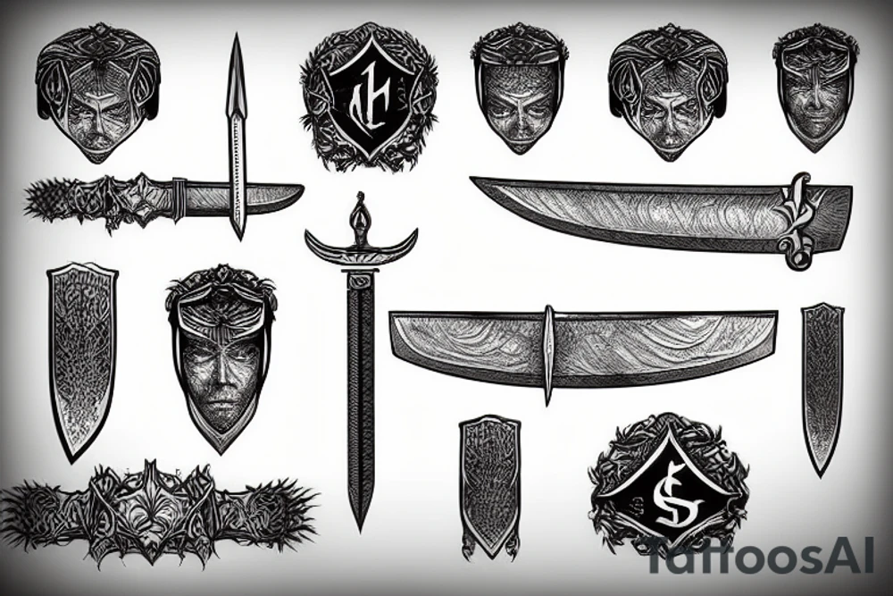 Roman sword tattoo idea