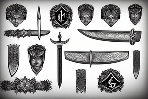 Roman sword tattoo idea