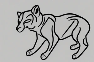 A mountain lion walking along the mountains. tattoo idea