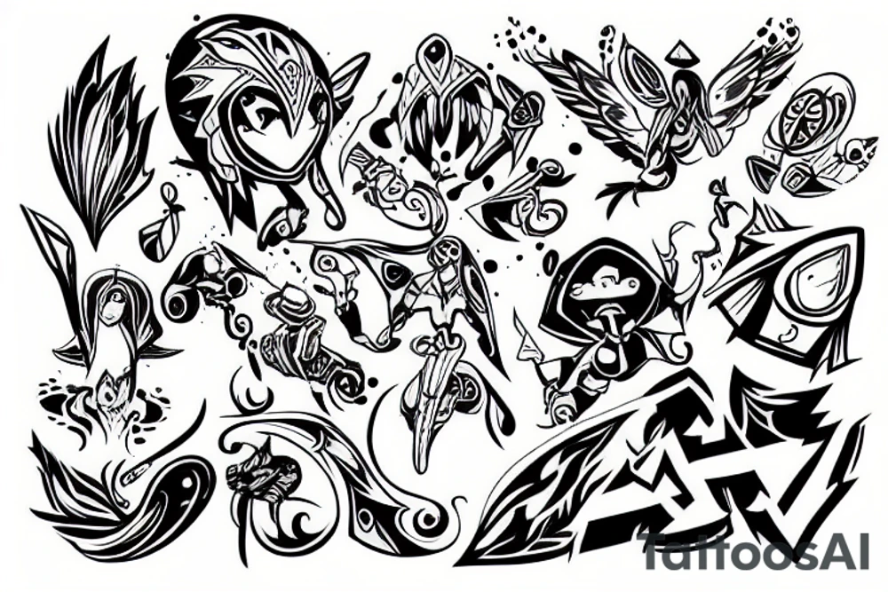 Journey video game character. Floating tattoo idea