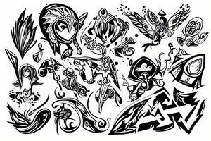 Journey video game character. Floating tattoo idea