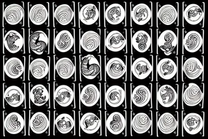 snail playing cards at a table tattoo idea