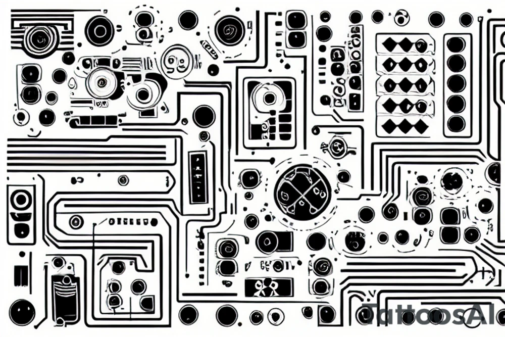 Circuit board tattoo idea