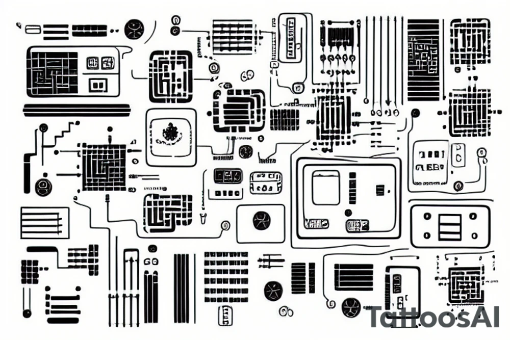 Circuit board tattoo idea