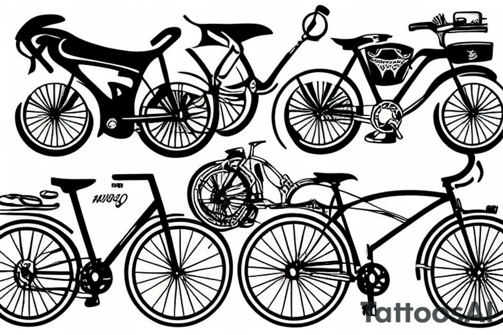 Cyclist tattoo idea