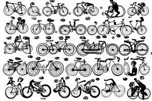 Cyclist tattoo idea