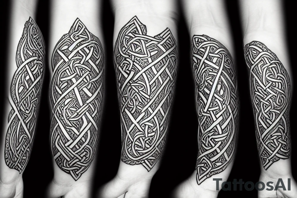 A Scottish Dirk and thistles with Celtic knotwork tattoo idea A Scottish Dirk and thistles with Celtic knotwork tattoo idea