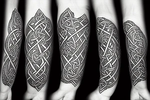 A Scottish Dirk and thistles with Celtic knotwork tattoo idea