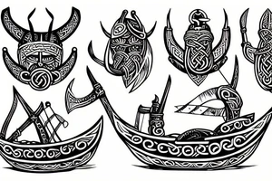 A viking ship tattoo idea