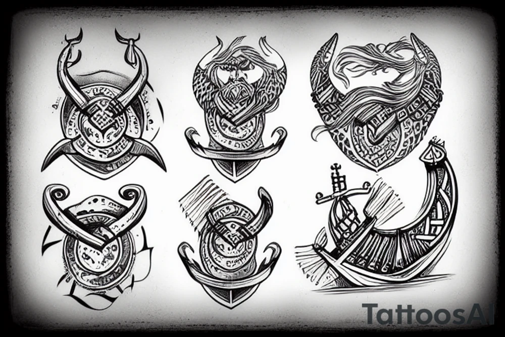 A viking ship tattoo idea