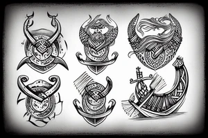 A viking ship tattoo idea