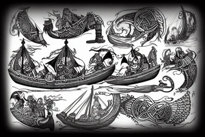 A viking ship tattoo idea