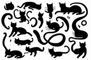 cat silhouette tattoo idea