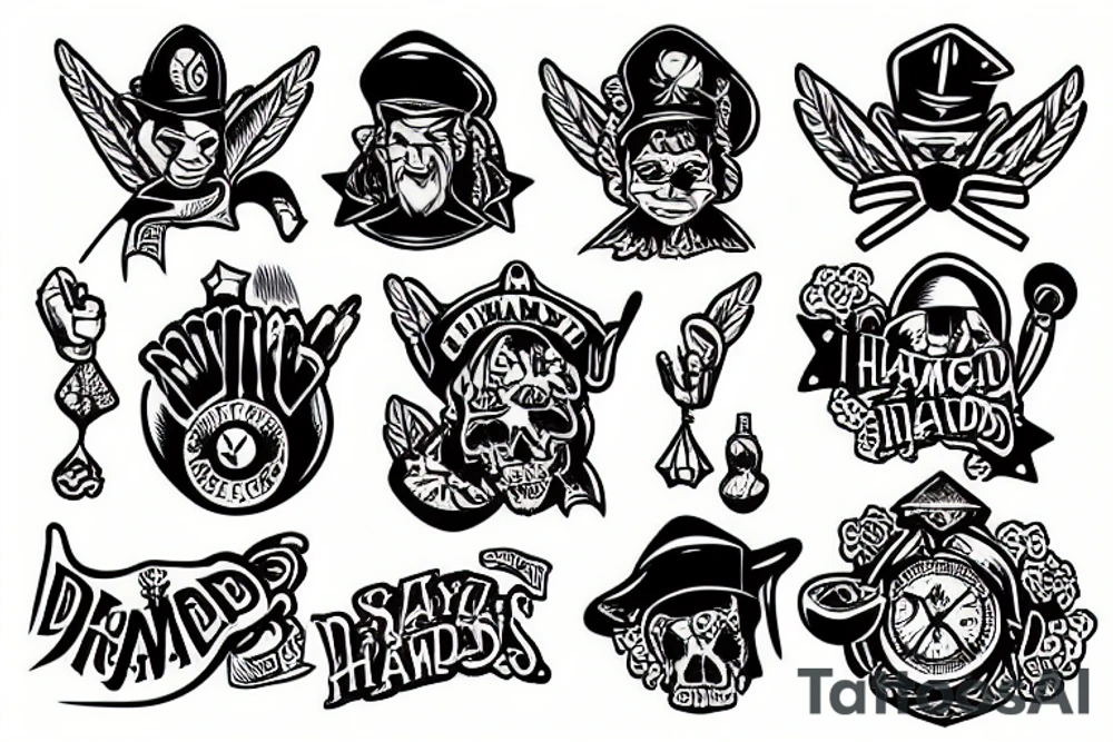 Diamond hands tattoo idea