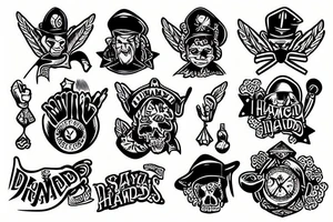 Diamond hands tattoo idea
