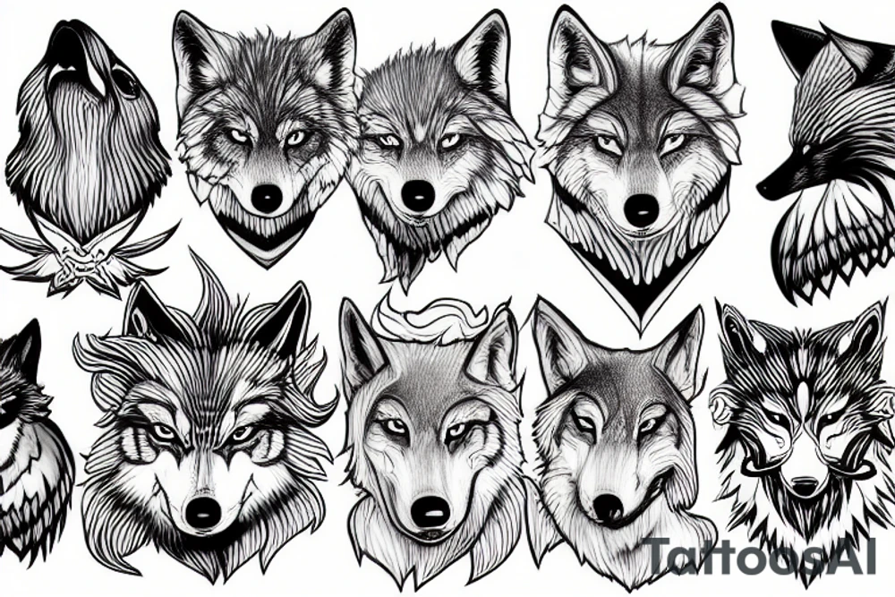 Norse wolf tattoo idea