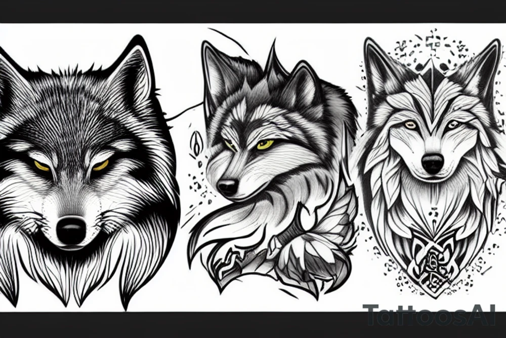 Norse wolf tattoo idea