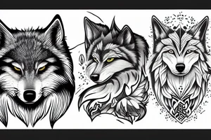 Norse wolf tattoo idea