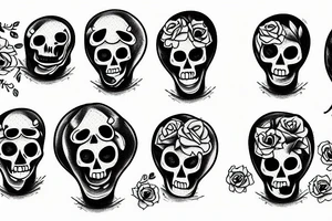 Depressed skeleton tattoo idea