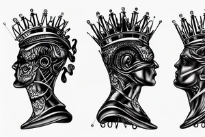 3d chess piece tattoo idea