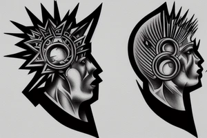 3d chess piece tattoo idea