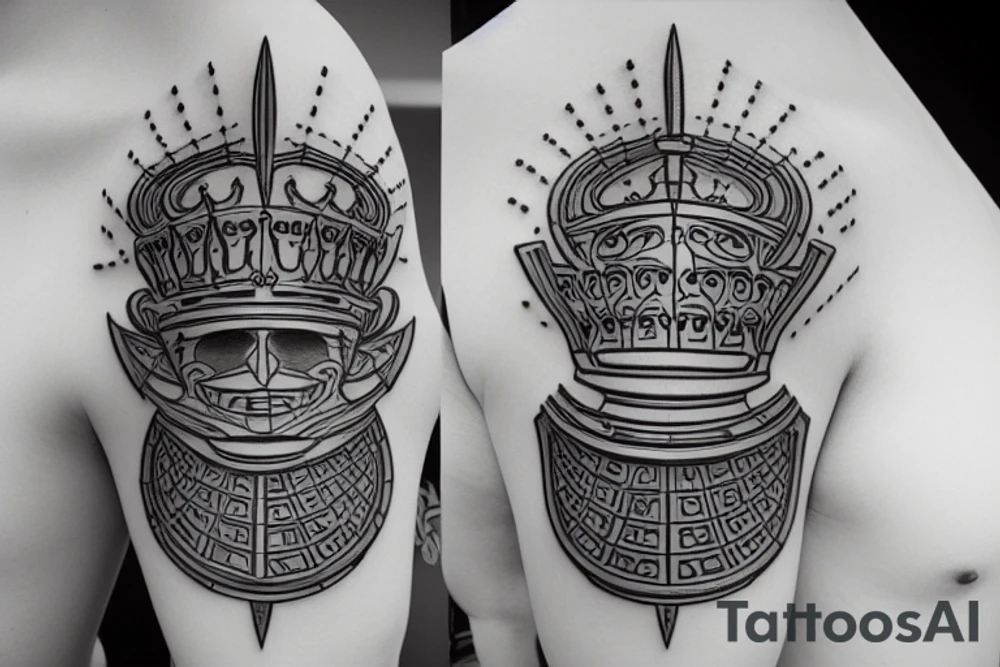 3d chess piece tattoo idea