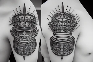 3d chess piece tattoo idea
