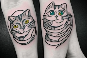 Gray tabby cat tattoo idea