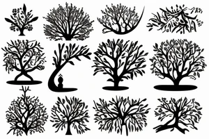 Tree that grows in both directions tattoo idea