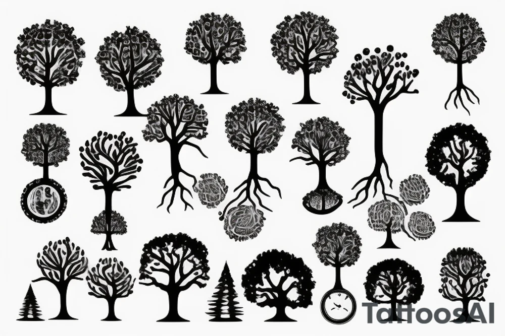 Tree that grows in both directions tattoo idea