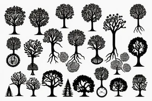 Tree that grows in both directions tattoo idea