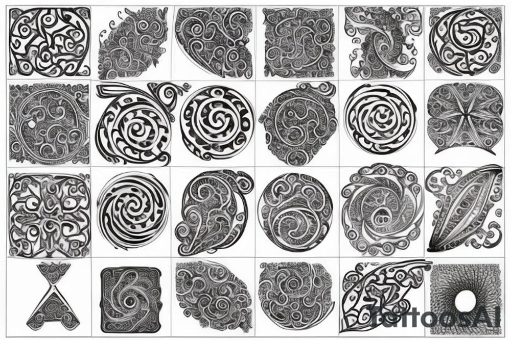 spiral filigree tattoo idea